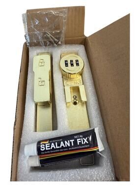 Combination Cabinet Lock Gold 3 Digit Keyless No Drill Drawer Lock Adhesive